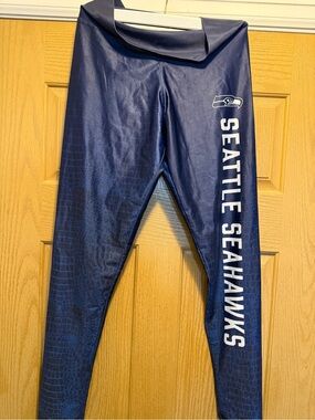 Seattle Seahawks Zubaz Navy Leggings,